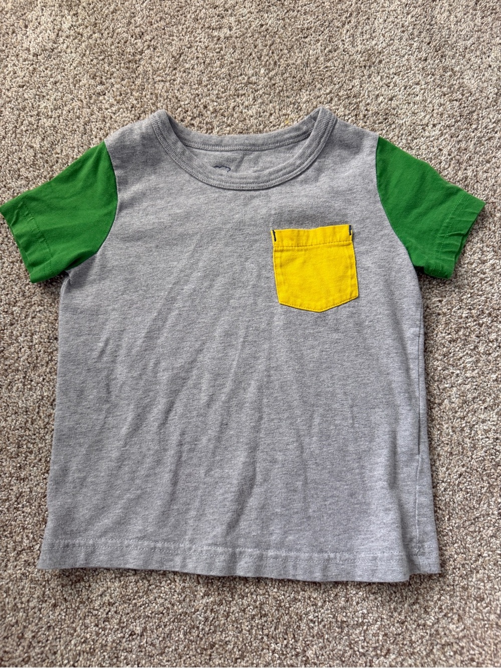 Mini Boden Colorblock Pocket Short Sleeve Tee